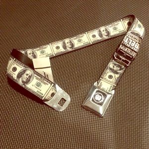 Money Belt with Cadillac Seatbelt Buckle